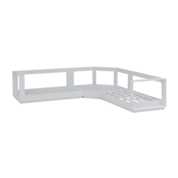 Salon d'angle de jardin ALLURE Blanc 5 places