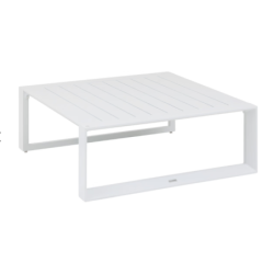 Salon d'angle de jardin ALLURE Blanc 5 places