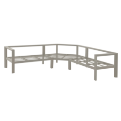 Salon d'angle de jardin ÉVASION Argile 5 places