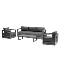 Salon de jardin ALLURE Graphite Gris zebrano