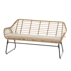 Salon de jardin LAMBADA Sésame avec table basse rectangulaire 4 places