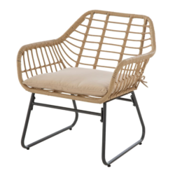 Salon de jardin LAMBADA Sésame avec table basse rectangulaire 4 places