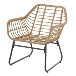 Salon de jardin LAMBADA Sésame avec table basse rectangulaire 4 places