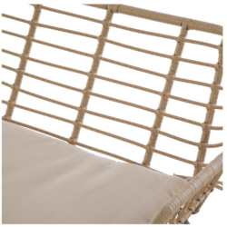 Salon de jardin LAMBADA Sésame avec table basse rectangulaire 4 places