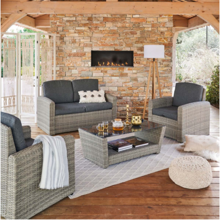 Salon de jardin POLYNÉSIA Havane 4 places