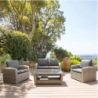 Salon de jardin POLYNÉSIA Havane 4 places
