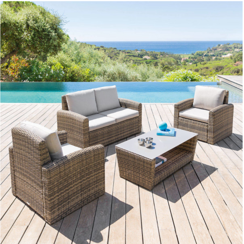 Salon de jardin POLYNÉSIA Naturae 4 places