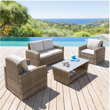 Salon de jardin POLYNÉSIA Naturae 4 places