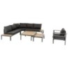 Salon d'angle de jardin PARADIZE Graphite 6 places