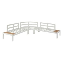 Salon d'angle de jardin PARADIZE Blanc 6 places