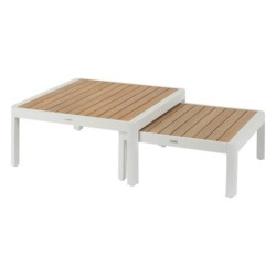 Salon d'angle de jardin PARADIZE Blanc 6 places