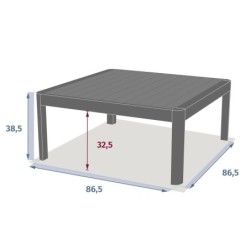 Salon d'angle de jardin PARADIZE Blanc 6 places