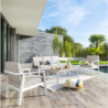 Salon de jardin PAVANE Blanc 5 places