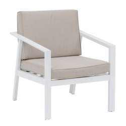 Salon de jardin PAVANE Blanc 5 places