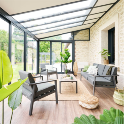 Salon de jardin PAVANE Graphite 5 places