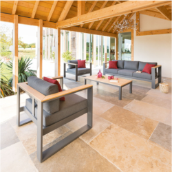 Salon de jardin EMPERIA Graphite Acacia 5 places