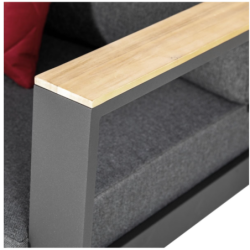 Salon de jardin EMPERIA Graphite Acacia 5 places