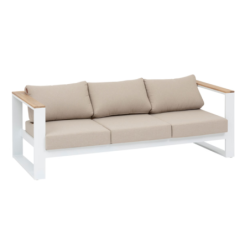 Salon de jardin EMPERIA Blanc Acacia 5 places