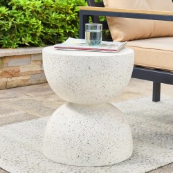 Ruiz MgO tabouret d'accent Terrazzo blanc