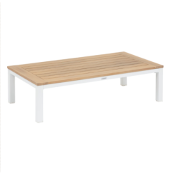 Salon de jardin EMPERIA Blanc Acacia 5 places