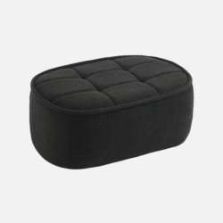 Boni Chauffeuse bouclette texturée 1 place repose pieds Noir