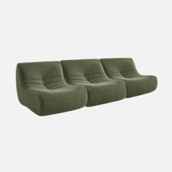 Sokol Chauffeuse tissu effet alpaca 3 places Kaki