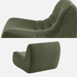 Sokol Chauffeuse tissu effet alpaca 3 places Kaki