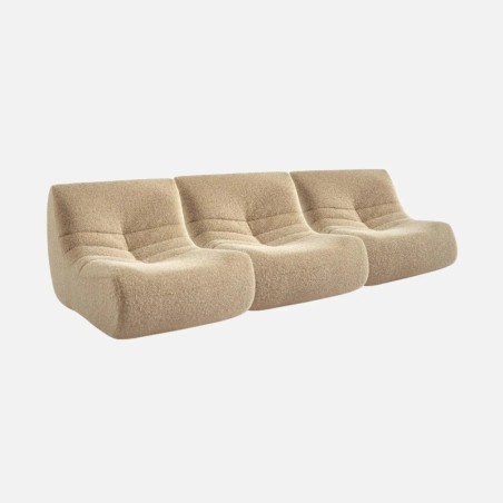Sokol Chauffeuse tissu effet alpaca 3 places Beige