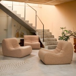 Sokol Chauffeuse tissu effet alpaca 3 places Beige