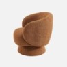 Elias Fauteuil pivotant 360 tissu Terracotta