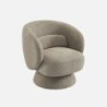 Elias Fauteuil pivotant 360 tissu Beige