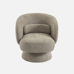 Elias Fauteuil pivotant 360 tissu Beige