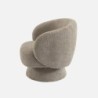 Elias Fauteuil pivotant 360 tissu Beige