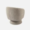 Elias Fauteuil pivotant 360 tissu Beige