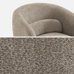 Elias Fauteuil pivotant 360 tissu Beige