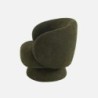 Elias Fauteuil pivotant 360 tissu Kaki