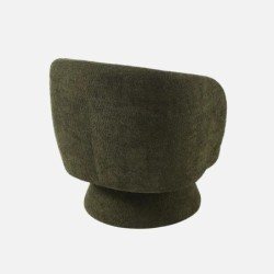 Elias Fauteuil pivotant 360 tissu Kaki
