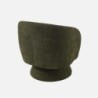 Elias Fauteuil pivotant 360 tissu Kaki