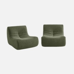 Sokol Chauffeuse tissu effet alpaca 2 places Kaki