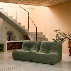 Sokol Chauffeuse tissu effet alpaca 2 places Kaki