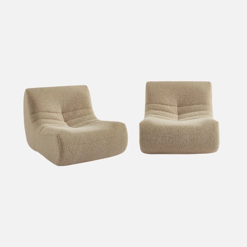Sokol Chauffeuse tissu effet alpaca 2 places Beige