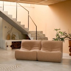 Sokol Chauffeuse tissu effet alpaca 2 places Beige