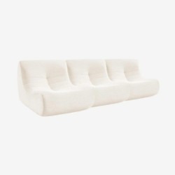 Sokol Chauffeuse velours côtelé 3 places Crème