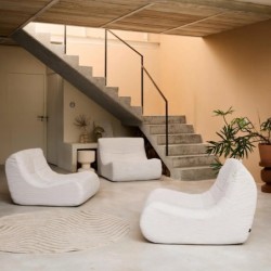 Sokol Chauffeuse velours côtelé 3 places Crème