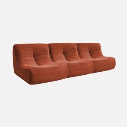 Sokol Chauffeuse velours côtelé 3 places Terracotta