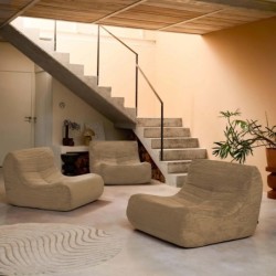 Sokol Chauffeuse velours côtelé 3 places Taupe