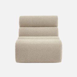 Nova Chauffeuse bouclette texturée 1 place Beige