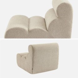 Nova Chauffeuse bouclette texturée 1 place Beige