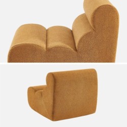 Nova Chauffeuse bouclette texturée 1 place Moutarde