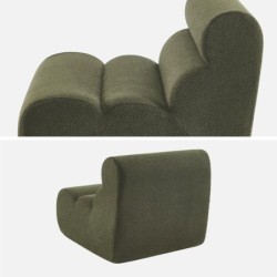 Nova Chauffeuse bouclette texturée 1 place Kaki